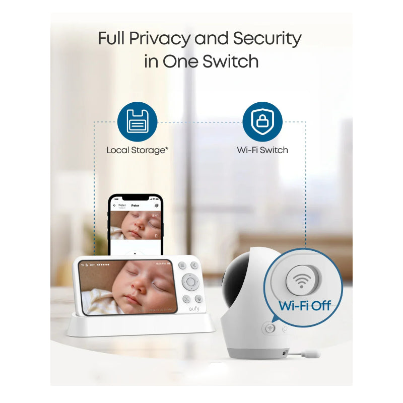 Eufy E21 Baby Monitor Security Camera - 4K / Wi-Fi / White