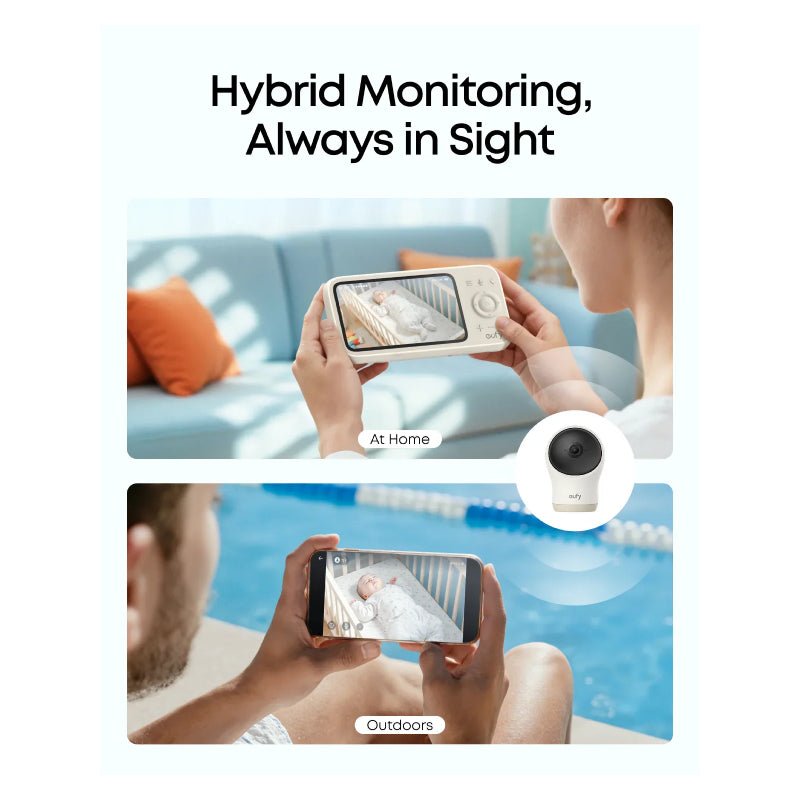 Eufy Baby C10 Pan-Tilt Add-On Camera - 2K / Wi-Fi / White