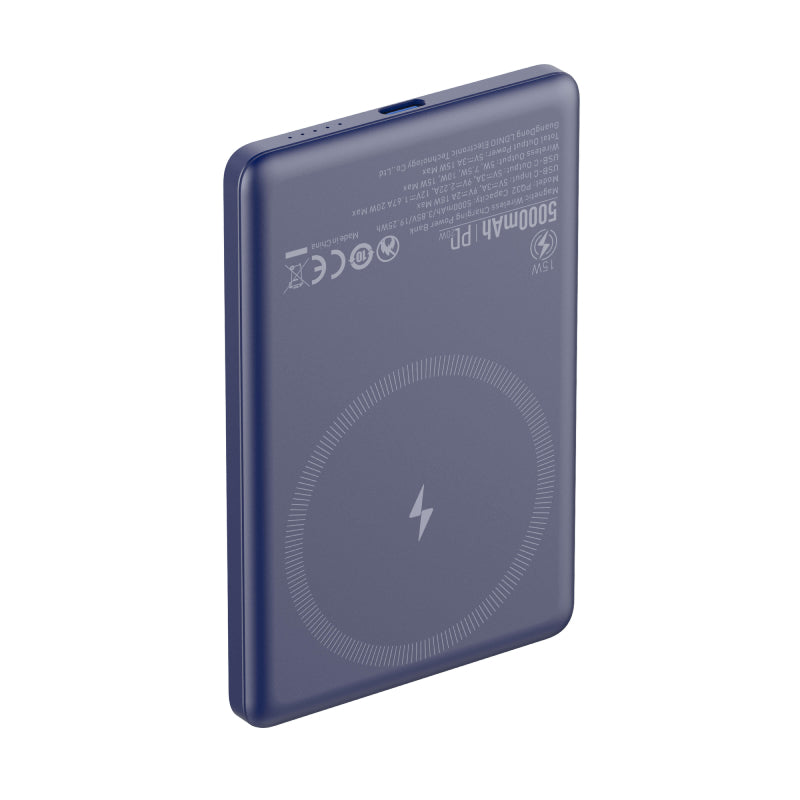 LDNIO PQ32 Ultralight Wireless Fast Charger Power Bank - 15W / 5000mAh / Blue