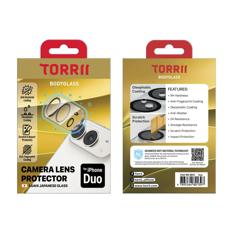 Torrii Bodyglass Camera Lens Protector For Apple iPhone Duo - Clear