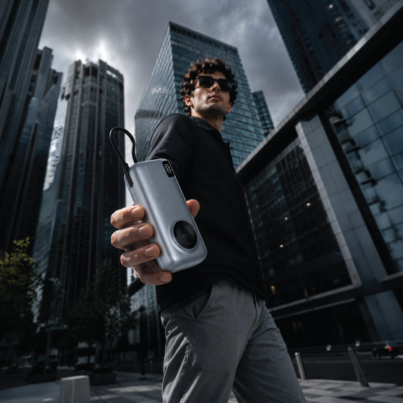 Pawa Bergen Metallic Powerbank With Apple Watch Charger - 35W / 10000mAh / Grey