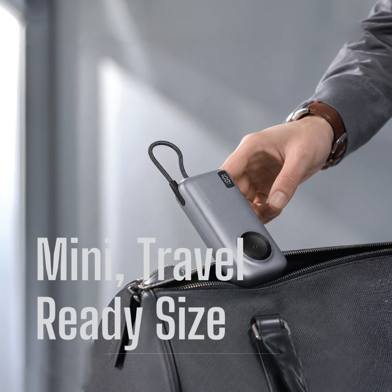 Pawa Bergen Metallic Powerbank With Apple Watch Charger - 35W / 10000mAh / Grey