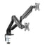 Twisted Minds Dual Monitor Aluminum Slim Mechanical Spring USB Monitor Arm - 17"-32" Inch / Matte Black