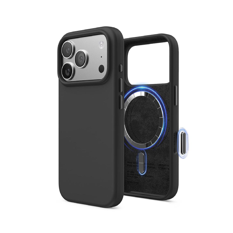Elago Magnetic Silicone Case (Camera Control Key Included) For Apple iPhone 17 Pro - Black Accessories > Mobiles &