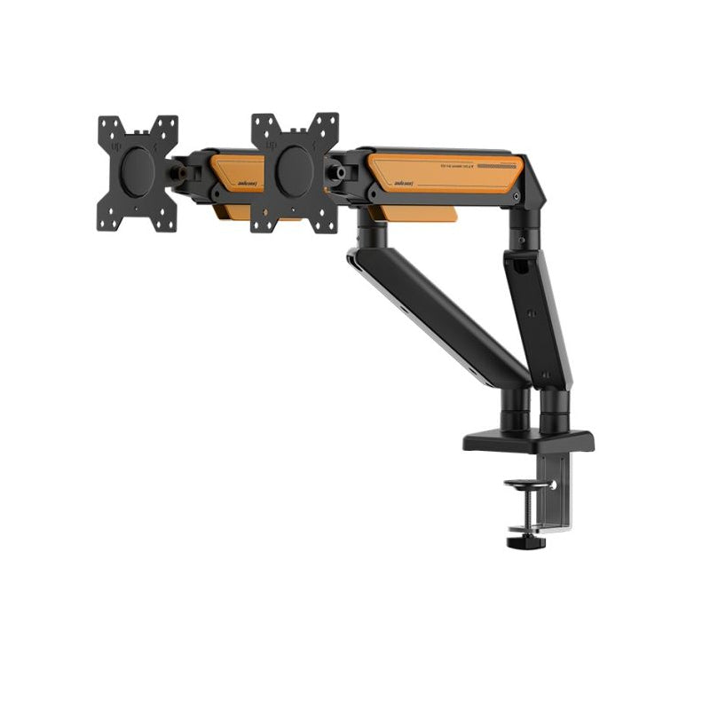 AndaSeat Stealth II Duo A6D-2S Ergonomic Monitor Arm - 17"-32" Inch / Black/Orange