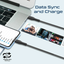 PROMATE CableKit-Ci High Tensile Strength Charge Cable - 480Mbps / USB-C / Lightning / Black / Pack Of 3