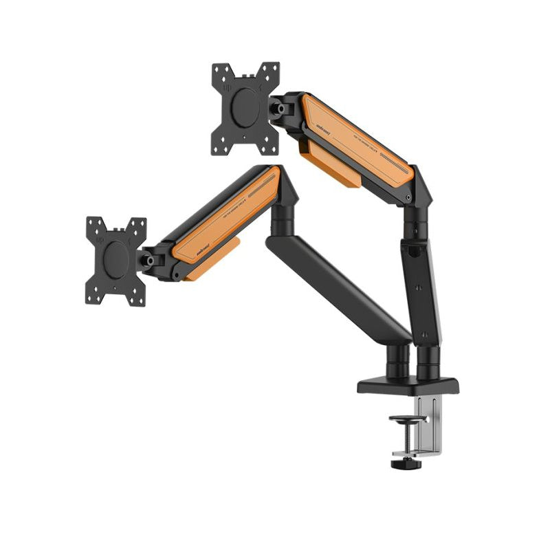 AndaSeat Stealth II Duo A6D-2S Ergonomic Monitor Arm - 17"-32" Inch / Black/Orange