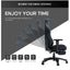 AndaSeat Luna Pro Series Gaming Chair with Footrest - Large / Black / Blue