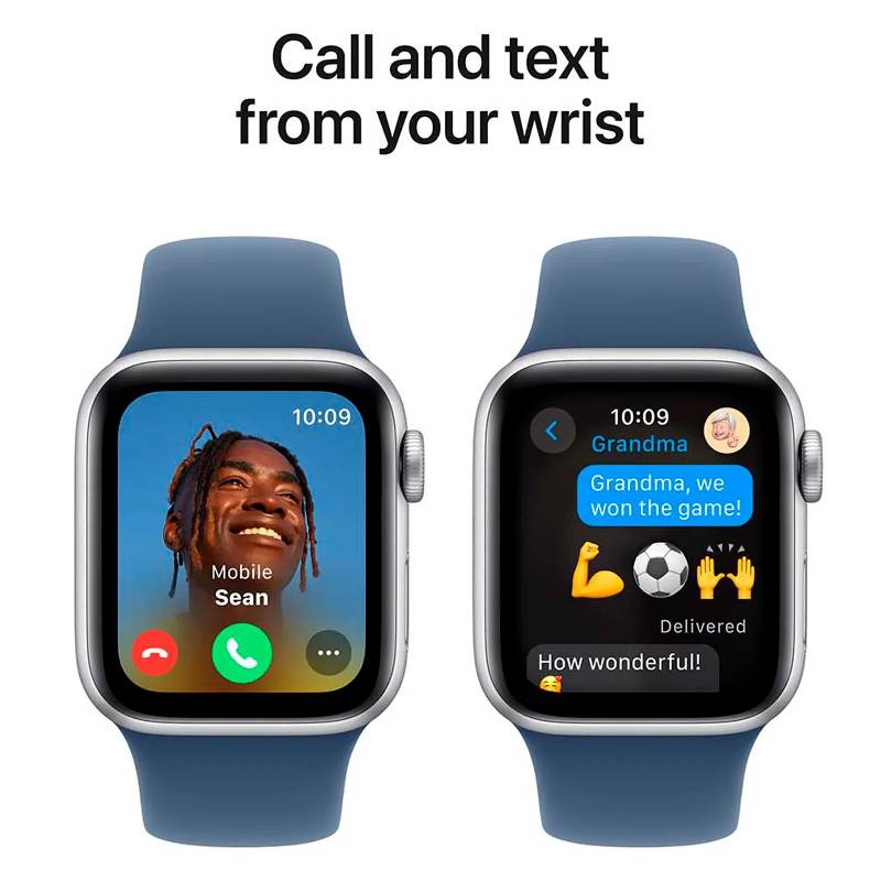 Apple Watch SE (2nd Gen) with Sport Band - LTPO OLED / 44mm / Medium/Large / Bluetooth / Wi-Fi / Denim Blue Smart