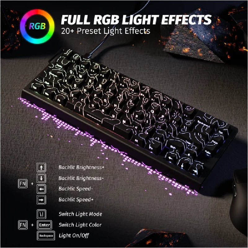 لوحة مفاتيح ألعاب ميكانيكية هجينة ستيل سيريز أبيكس 5، سلكية، RGB، باللون الأسود