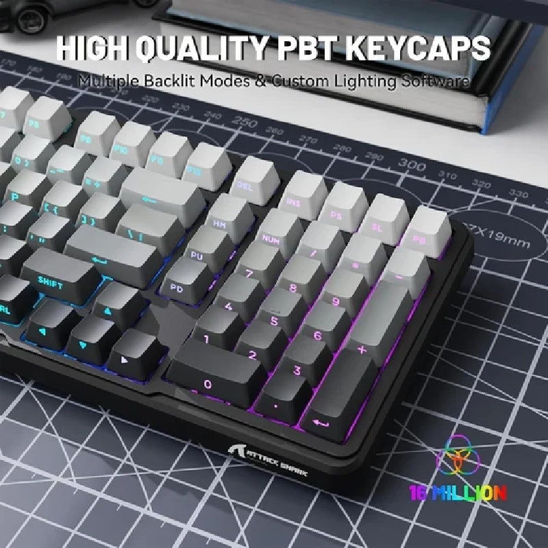 لوحة مفاتيح ألعاب ميكانيكية هجينة ستيل سيريز أبيكس 5، سلكية، RGB، باللون الأسود