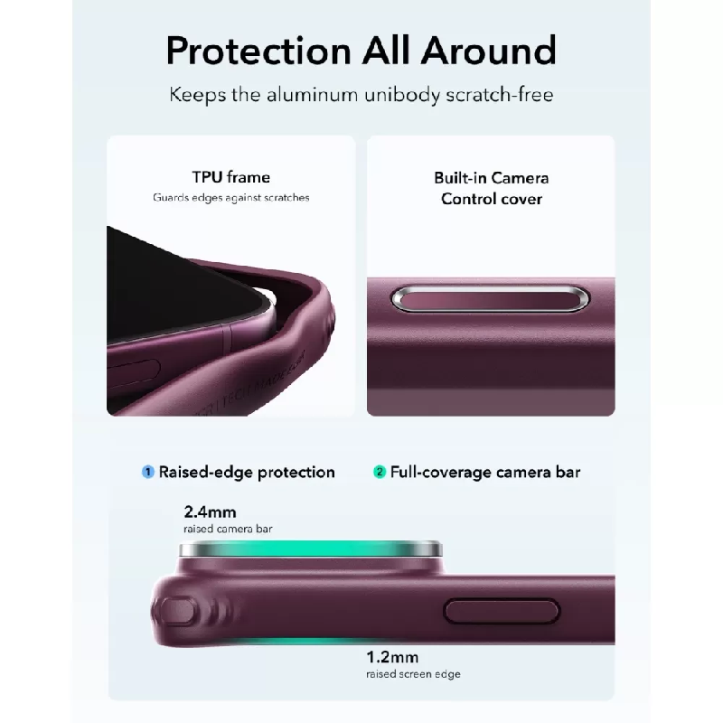 ESR Classic Hybrid Magnetic Case for Apple iPhone 18 Pro Max/ 17 Pro Max - Frosted Red