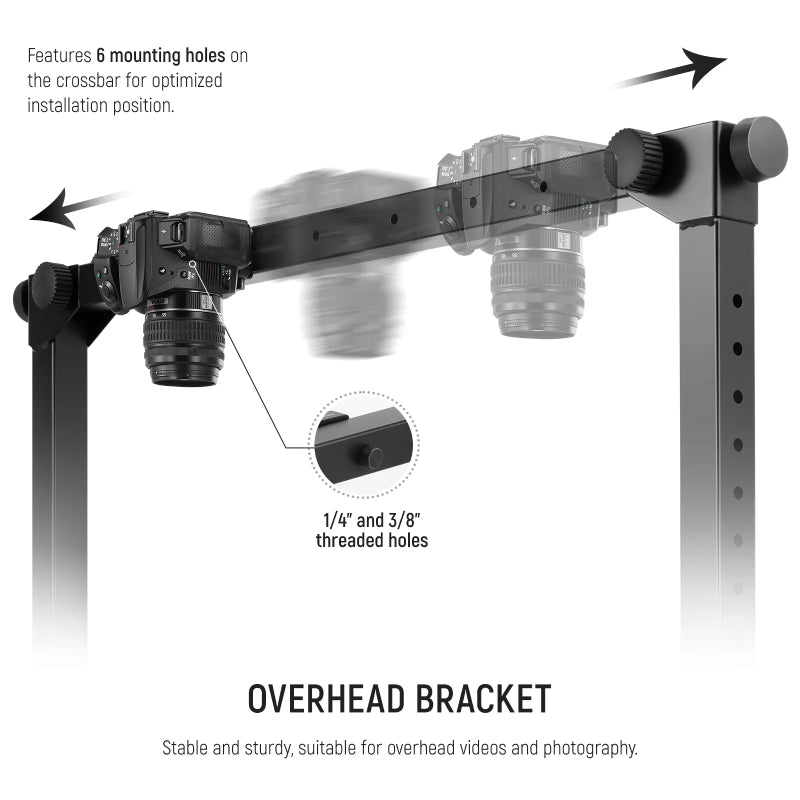 NEEWER ST200 Overhead Camera Mount Rig with Arca Type QR Plate - Black