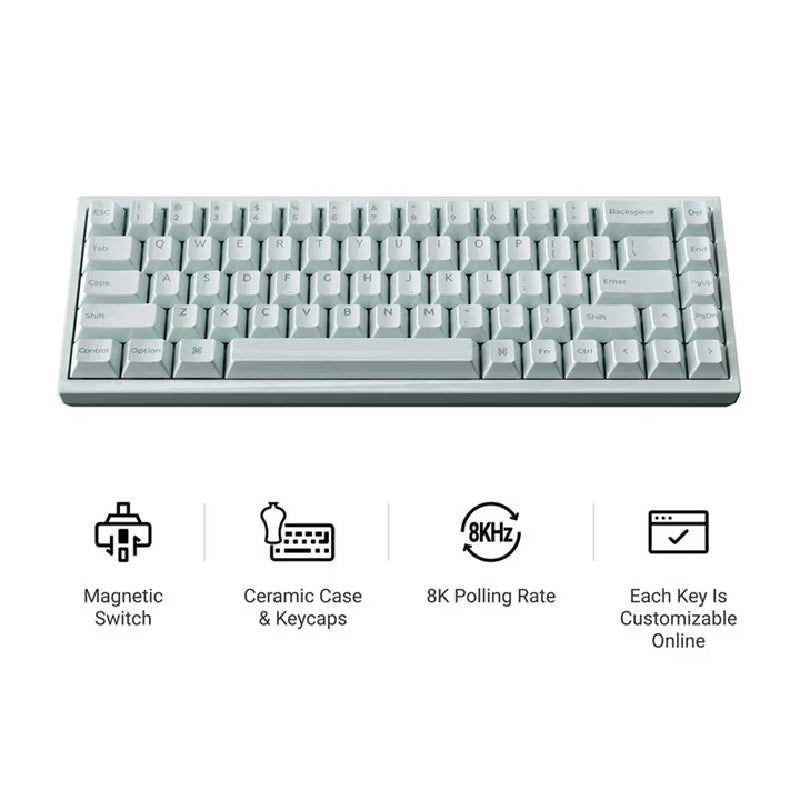Keychron Q16 HE 8K 65% Wired Magnetic Switch Gaming Keyboard - Light Green