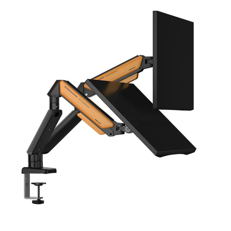 AndaSeat Stealth II Duo A6D-2S Ergonomic Monitor Arm - 17"-32" Inch / Black/Orange
