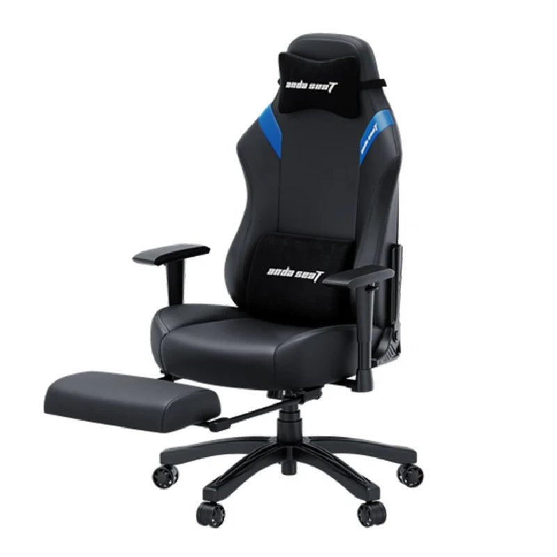 AndaSeat Luna Pro Series Gaming Chair with Footrest - Large / Black / Blue