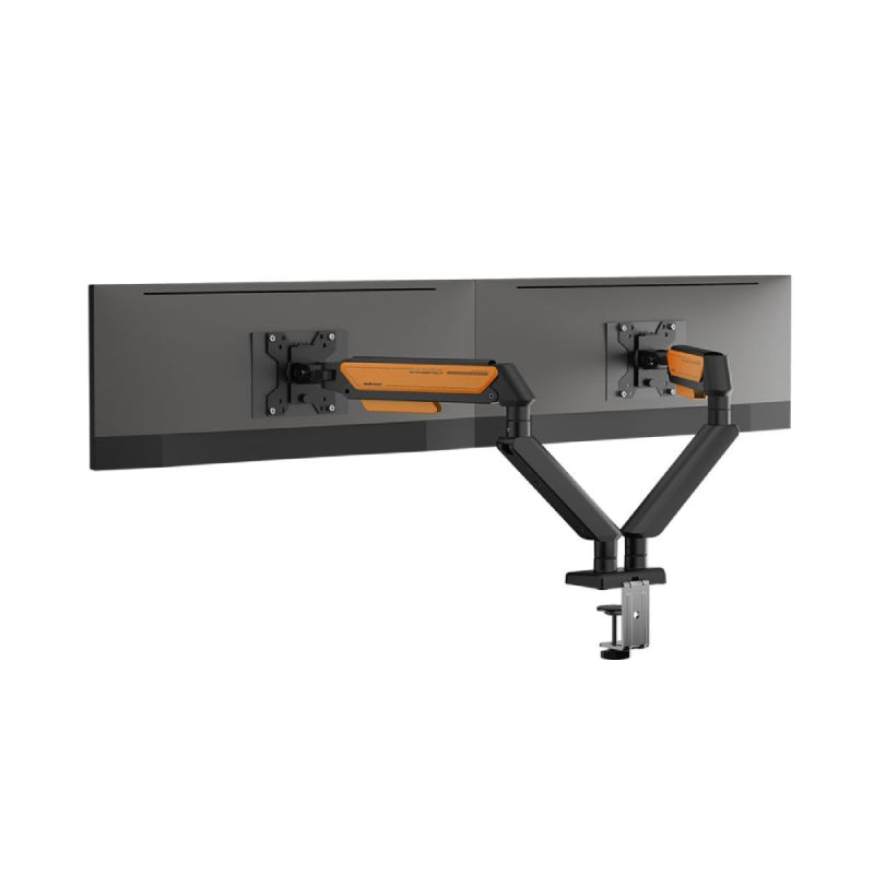 AndaSeat Stealth II Duo A6D-2S Ergonomic Monitor Arm - 17"-32" Inch / Black/Orange