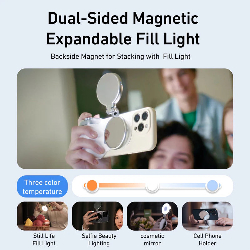 TELESIN Fun Shot Magnetic Grip - 130mAh / White