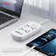 وصلة كهرباء انكر - 3 منافذ / USB / USB-C / ابيض