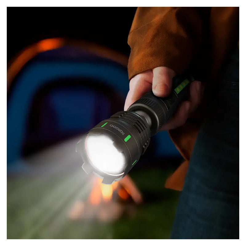 Porodo Lifestyle Orbit Multi-Color Laser Torch with Power Bank Function - Black