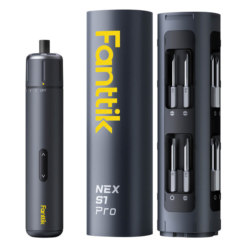 Fanttik NEX S1 Pro Cordless Electric Screwdriver Kit - 2000mAh Battery / 16 S2 Magnetic Bits / Gray