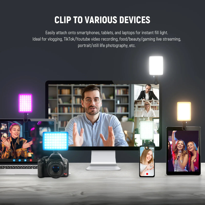 NEEWER VL67C Phone Selfie Light with APP Control - 2000mAh / 5W