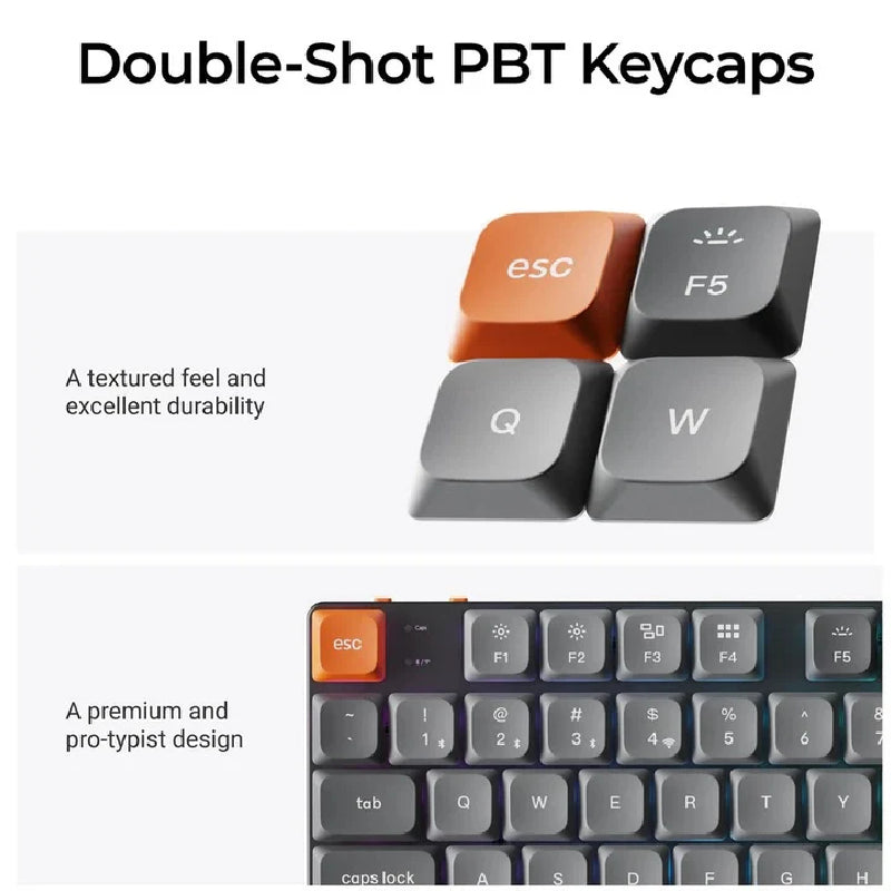 Keychron K5 Max QMK/VIA Ultra-slim Wireless Mechanical Keyboard With Red Switch - Arabic Layout