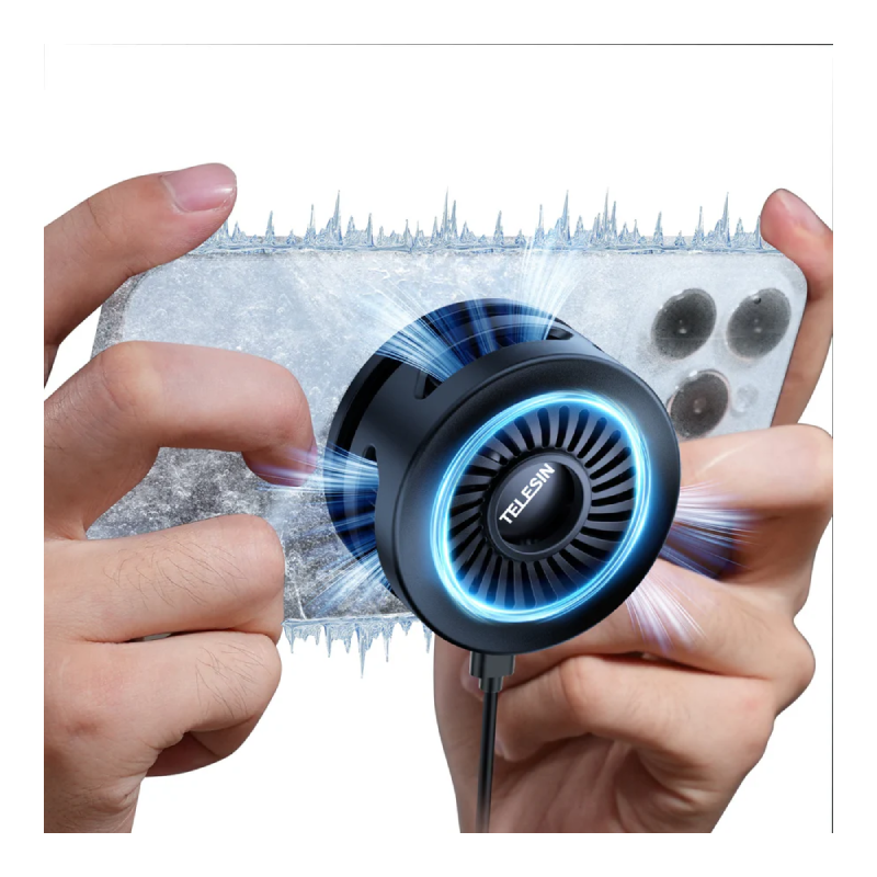 TELESIN Magnetic Phone Cooler - Black