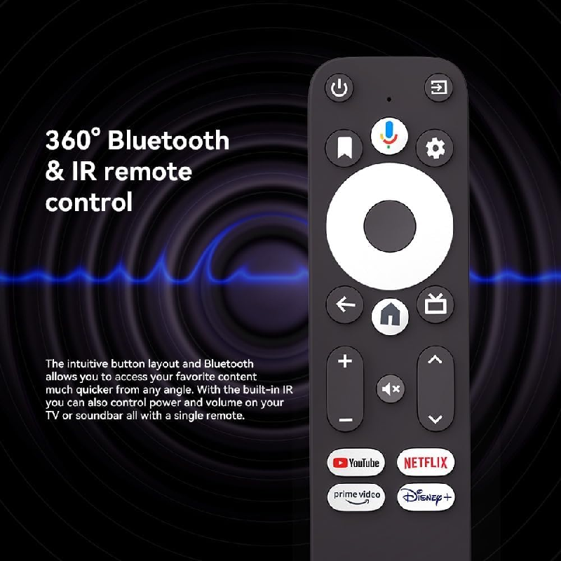 عصا تلفزيون أندرويد من دي كولور – دقة 4K / HDMI / يو إس بي-C / واي فاي / بلوتوث / أسود