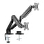 Twisted Minds Dual Monitor Aluminum Slim Mechanical Spring USB Monitor Arm - 17"-32" Inch / Matte Black