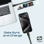 PROMATE CableKit-CC High Tensile Strength Charge Cable - 60W / 480Mbps / USB-C / Black / Pack Of 3
