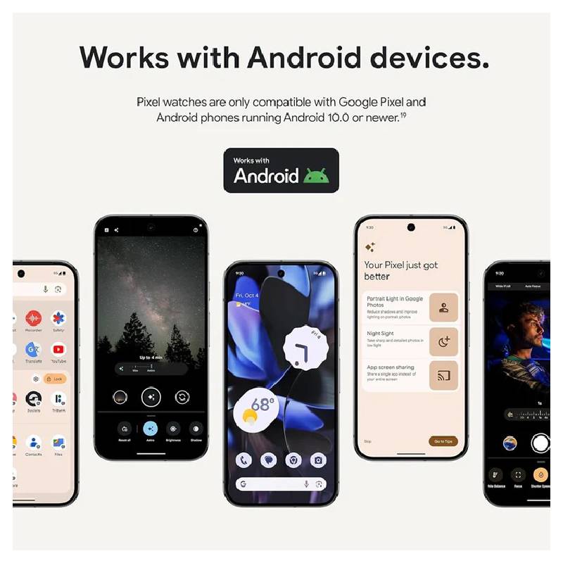 Google Pixel Watch 3 - AMOLED LTPO / 32GB / 45mm / Bluetooth / Wi-Fi / Hazel Smart Watches