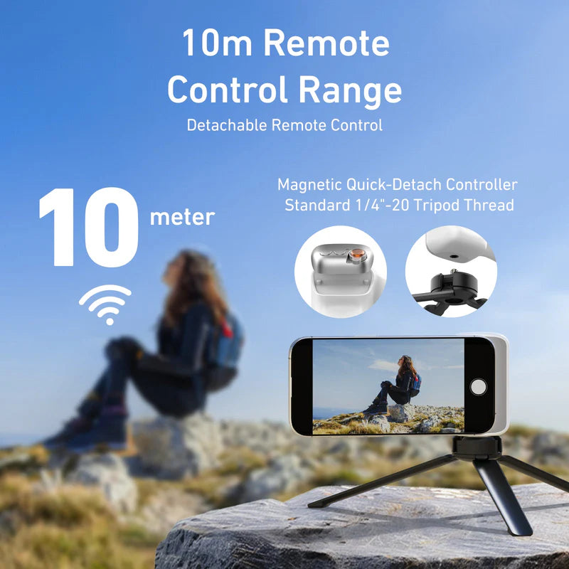 TELESIN Fun Shot Magnetic Grip - 130mAh / White
