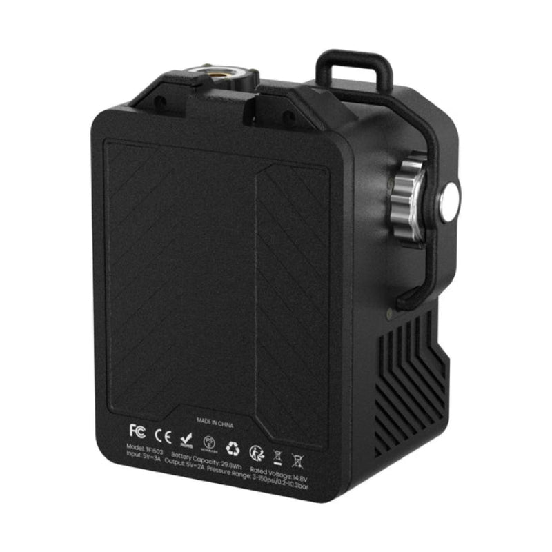 بيسوس ضاغط هواء منفاخ صغير - 0.2-150 PSI / 18 سم / 30 لتر / دقيقة / أسود