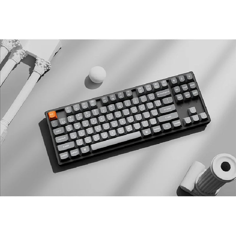 Keychron K8 Max QMK/TKL RGB Wireless Mechanical Gaming Keyboard With Super Red Switch - Arabic Layout / Black