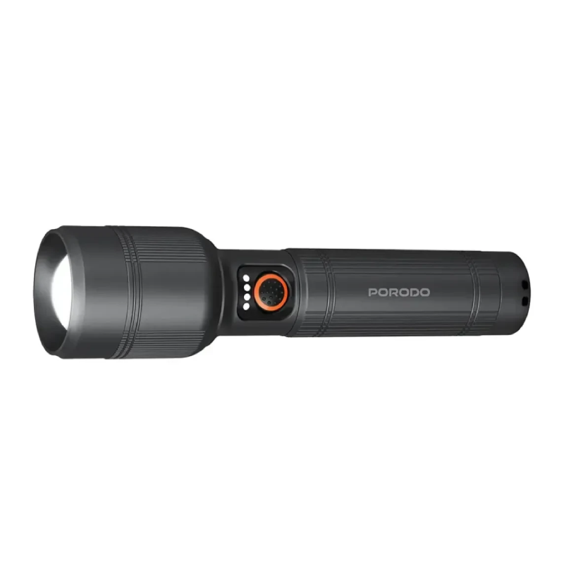 Porodo Rechargeable Handheld Spotlight - 2200mAh / 30W / Gray