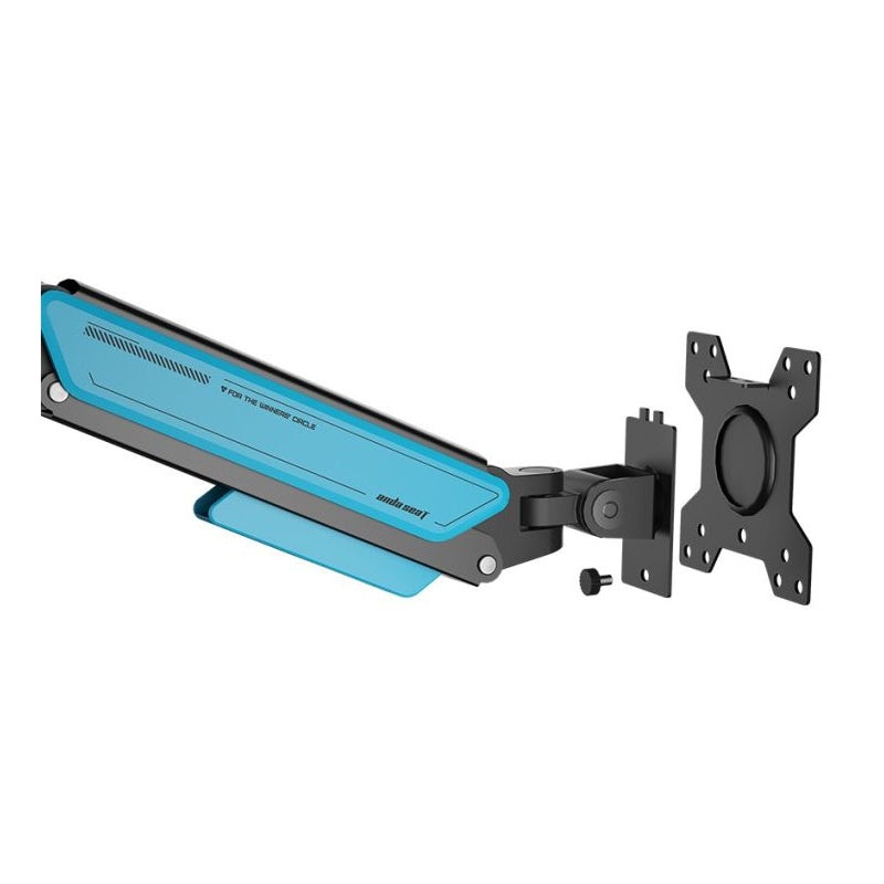 AndaSeat Stealth II A6D Ergonomic Single Monitor Arm - 17"-32" Inch / Black/Blue