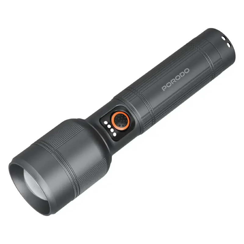 Porodo Rechargeable Handheld Spotlight - 2200mAh / 30W / Gray