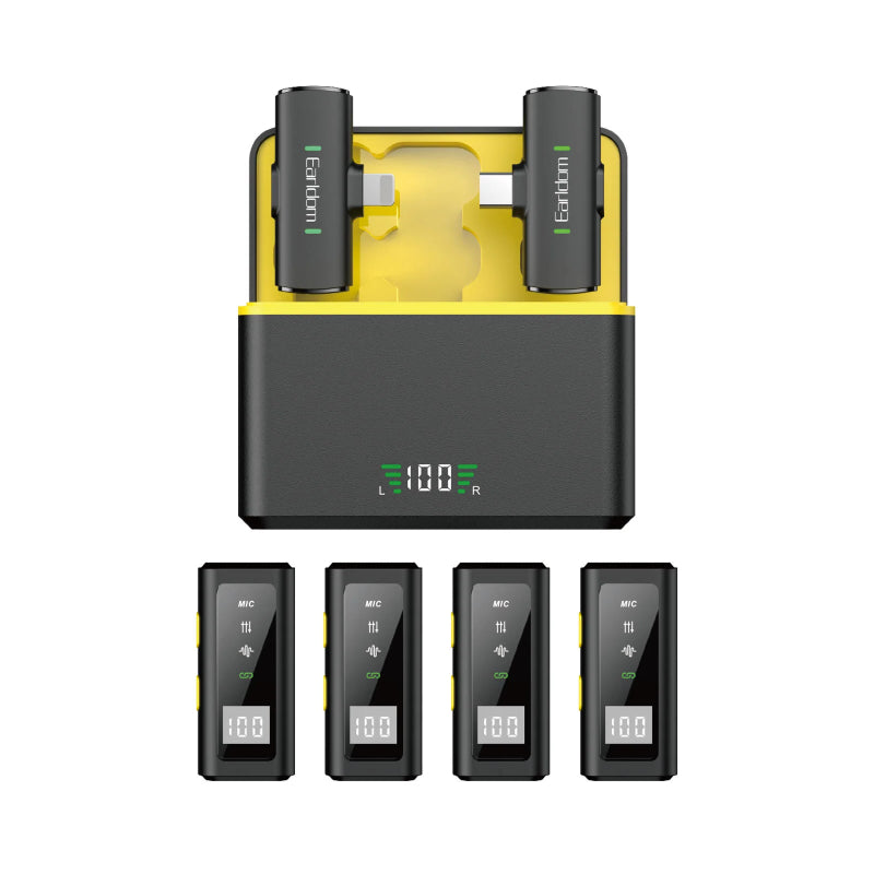 ميكروفون إيرلدوم ET-MC21 لاسلكي، 2.4 جيجاهرتز / أسود