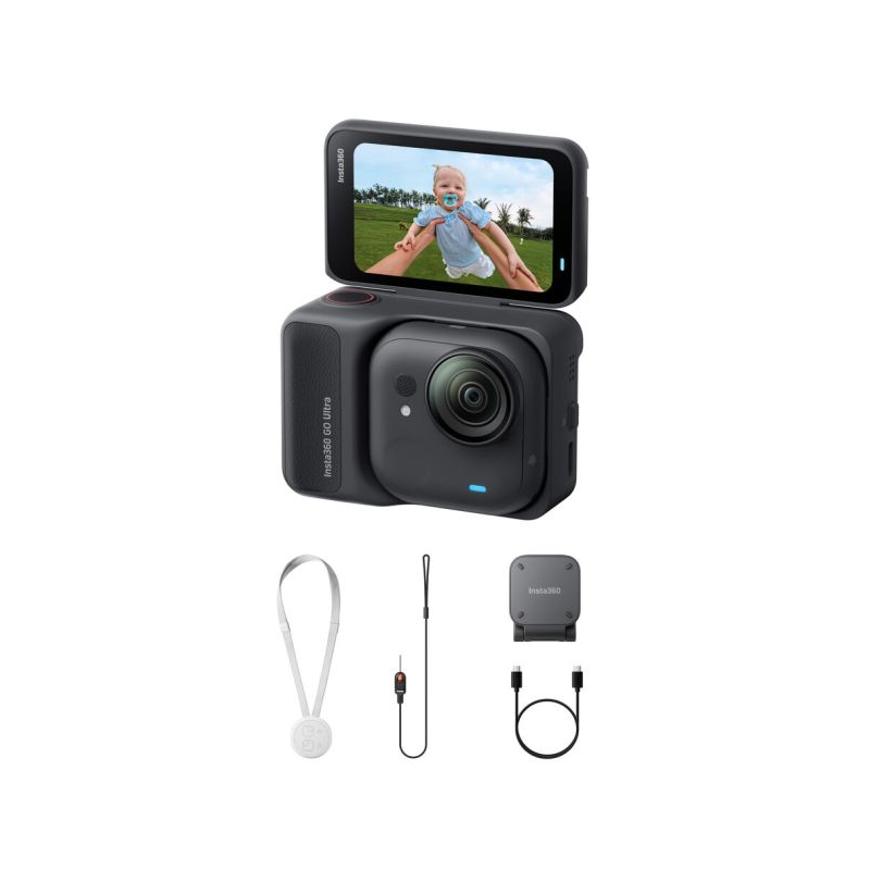 Insta360 I04CINSABEA Go Ultra Action Camera - 50MP / 1450mAh / Bluetooth / Wi-Fi / Midnight Black