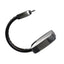 Powerology 2-in-1 USB-C to Aux & USB-C Adapter - 60W / USB-C / Grey