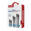 PROMATE CableKit-CC High Tensile Strength Charge Cable - 60W / 480Mbps / USB-C / Black / Pack Of 3