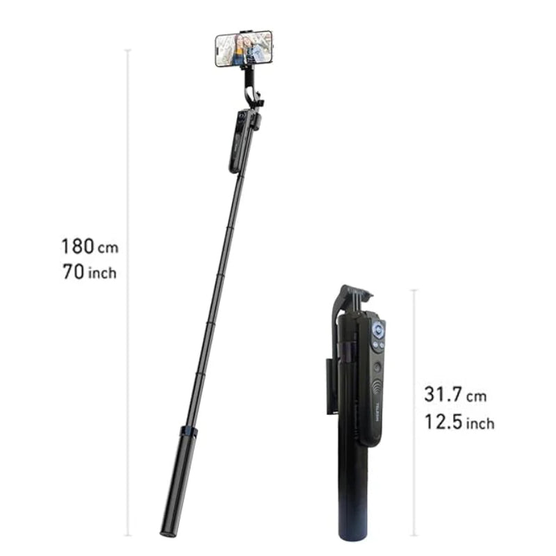 TELESIN Intelligent Auto Tracking Tripod - 1.8 Meter / Black