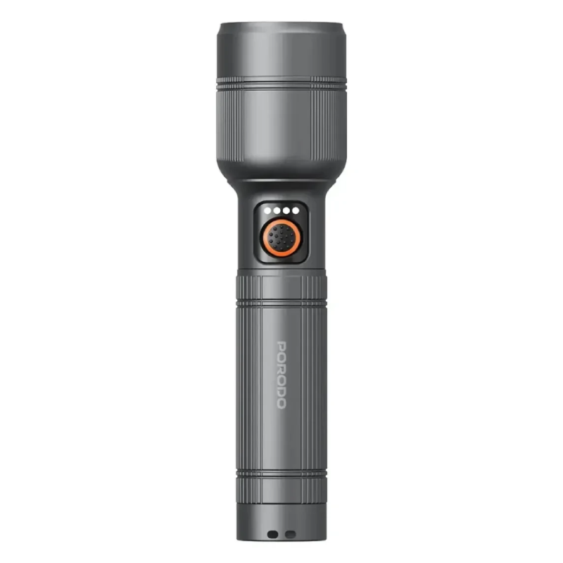 Porodo Rechargeable Handheld Spotlight - 2200mAh / 30W / Gray