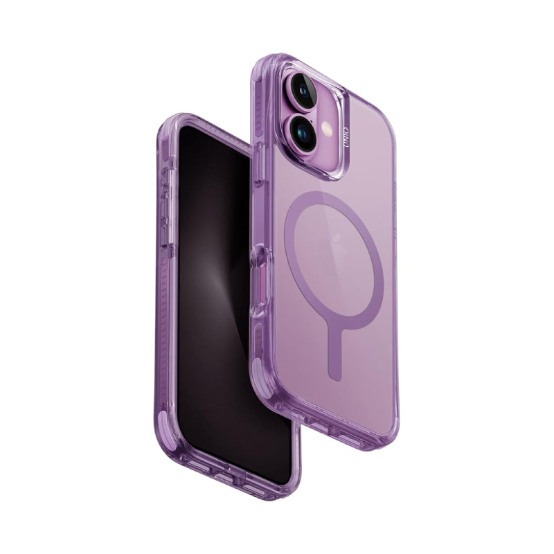 UNIQ Hybrid Combat Magclick Charging Case For Apple iPhone 16 - Grape Pink
