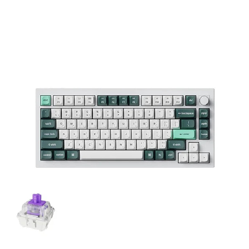 Keychron Q1 HE RGB Swappable Fully Assembled Knob QMK Wireless Mechanical Gaming Keyboard - English / Arabic / Shell White