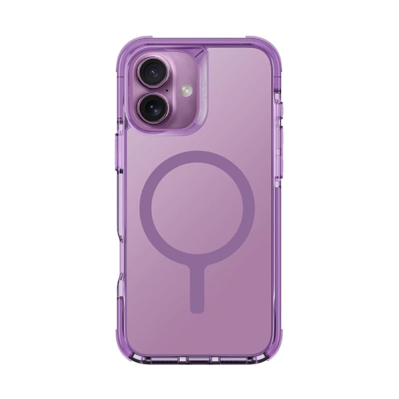 UNIQ Hybrid Combat Magclick Charging Case For Apple iPhone 16 - Grape Pink