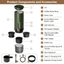 CERA+ PCMO3S Portable Coffee Machine - 4500mAh / Green