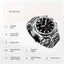 Porodo Chrono Steel Smart Watch - 1.43" AMOLED / Bluetooth / Silver