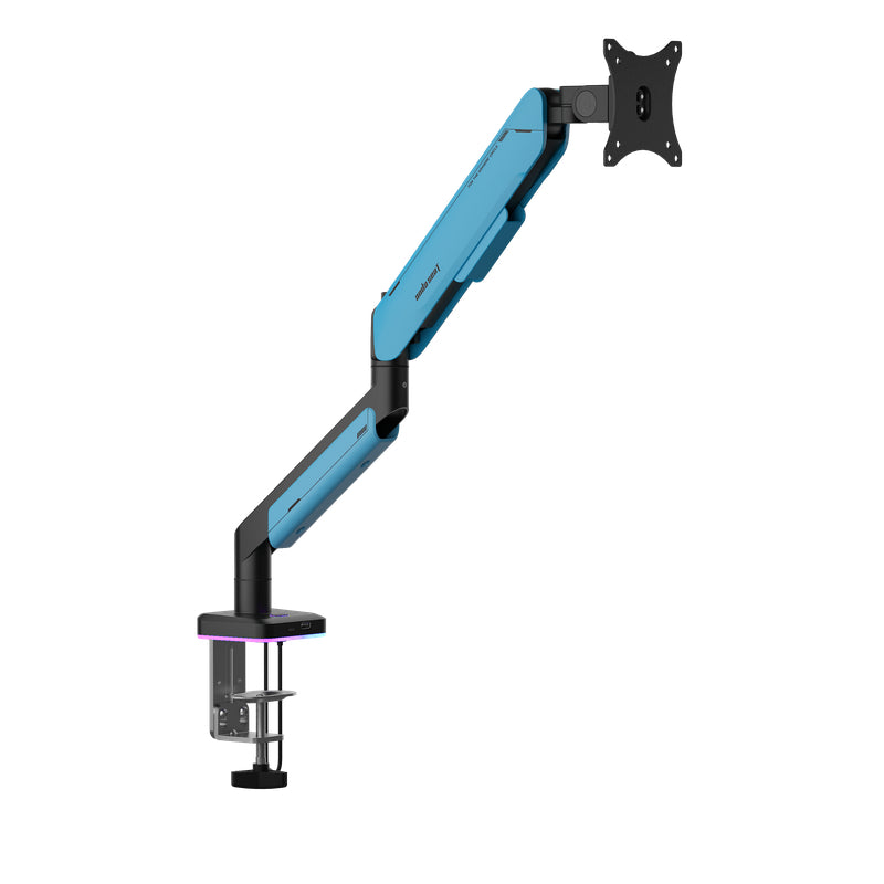 AndaSeat Stealth Pro II RGB A9X Single Monitor Arm - 17"-42" Inch / Black/Blue